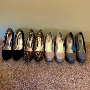 4 Charlotte Russe Heels size 7